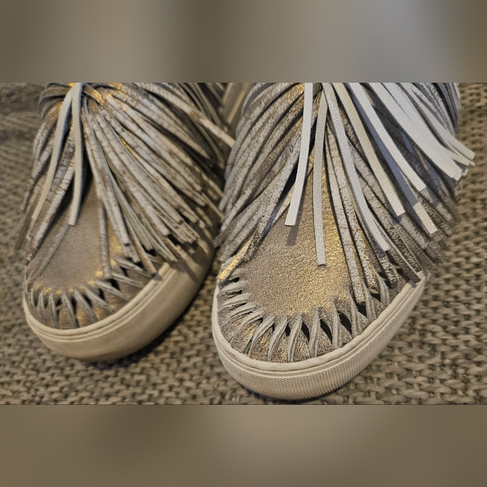 J/Slides Bronze Metallic Leather Aria Shoes. 6 - Picture 7 of 7